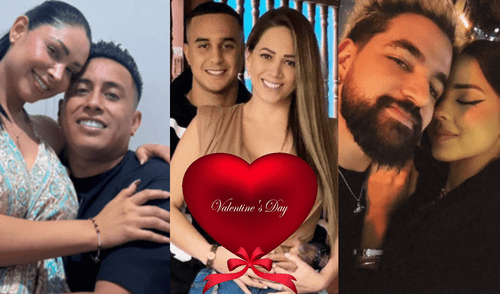 Las parejas de la farándula peruana celebraron este día. Foto: composición LR/Instagram San Valentin