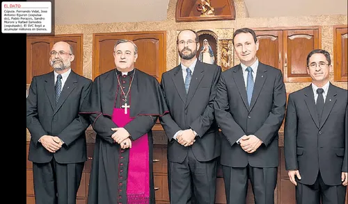 Cúpula. Fernando Vidal, Jose Antonio Eguren (expulsa do), Pablo Perazzo, Sandro Moroni y Rafael Ismodes (expulsado). El SVC llegó a acumular millones en bienes. larepublica.pe