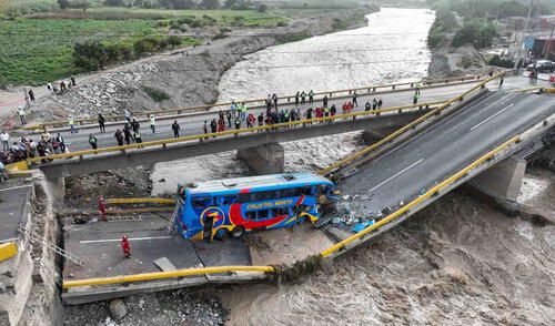 Tragedia. La estructura del puente Chancay no soportó el paso del bus Cruz del Norte, el cual llevaba 50 pasajeros. Dos personas fallecieron y 41 resultaron heridas. Estructura del puente Chancay no soportó el paso del bus Cruz del Norte, el cual llevaba 50 pasajeros. Dos personas fallecieron y 41 resultaron heridas.
