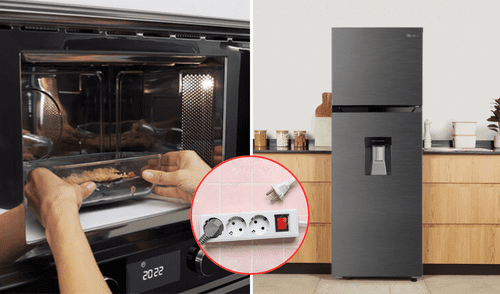 Ambos electrodomésticos consumen mucha energía si lo mantienes conectado desde una extensión. Foto: composición LR/Kitchen Center Perú/123RF