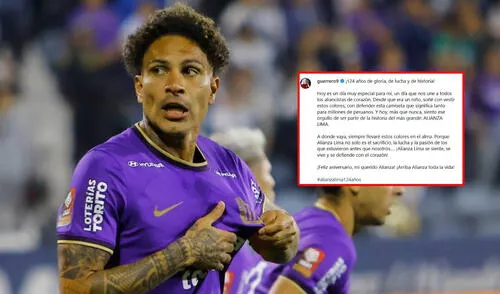 Paolo Guerrero juega en Alianza Lima desde el 2024 y, este 15 de febrero, saludó al club por su aniversario. Foto: composición LR/GLR/captura de Instagram/Paolo Guerrero Paolo Guerrero juega en Alianza Lima desde el 2024 y, este 15 de febrero, saludó al club por su aniversario. Foto: composición LR/GLR/captura de Instagram/Paolo Guerrero