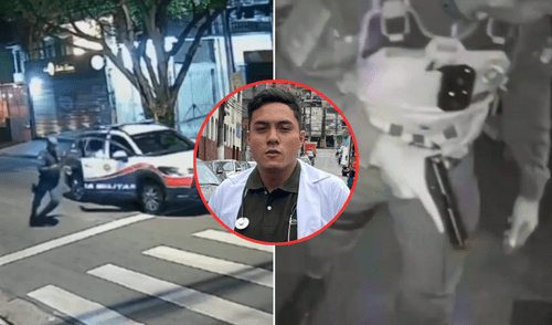 Cámaras revelaron que estudiante no actuó con violencia ante policías de Brasil. Foto: Difusión Peruano muerto en Brasil