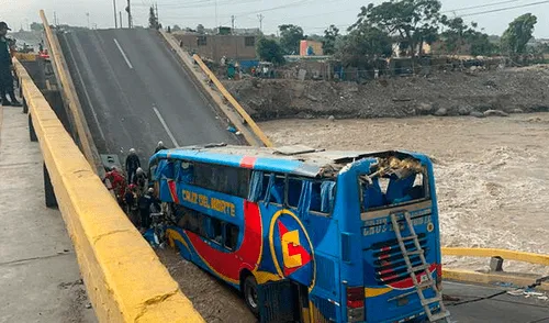Puente Chancay se encuentra cerrado tras accidente.