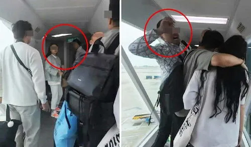 Un vuelo de Hong Kong Airlines vivió un violento incidente cuando una pareja agredió a pasajeros y tripulación tras quejas por la lentitud en el desembarque. El altercado culminó en empujones e insultos. Foto: composición LR/DIMSUM DAILY Pareja insulta a pasajeros, los llama “gente basura” y protagoniza violenta pelea en vuelo a Hong Kong