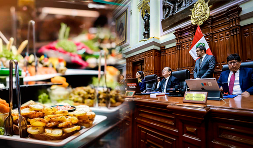 El nuevo millonario contrato será solo por 16 meses. Foto: composición LR BUFFET MILLONARIO CONGRESO