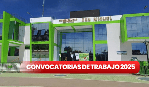 Municipalidad Distrital de San Miguel ha publicado una convocatoria para varias vacantes laborales. Foto: Composición LR/Difusión Municipalidad Distrital de San Miguel ha publicado una convocatoria para varias vacantes laborales. Foto: Composición LR/Difusión