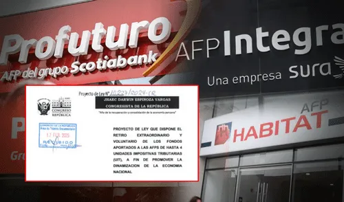 AFPs y proyecto de ley. Foto: composición LR AFPs y proyecto de ley