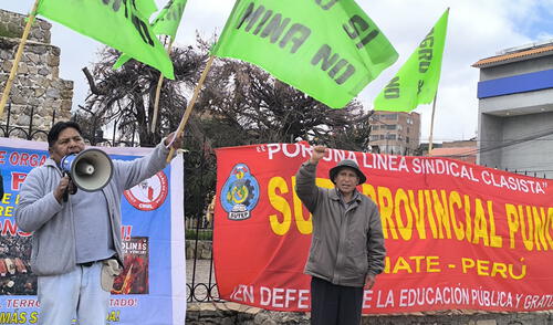 Protesta contra proyecto Tia Maria en Arequipa