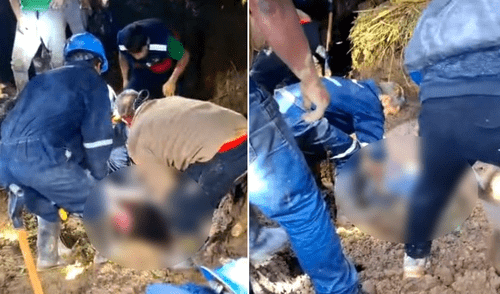 Mujeres fueron víctimas de un deslizamiento por intensas lluvias en la región. Foto: Difusión Lluvia en La Libertad