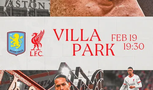 Liverpool visitará a Aston Villa en Villa Park por la Premier League