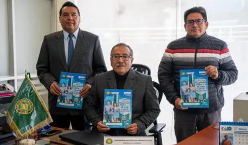 Equipo de la dirección de la Universidad Nacional del Centro del Perú.
