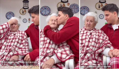 Abuela conmovio las redes sociales al apoyar a su nieto cuando 'salió del clóset'. Foto: composición LR Abuela conmovio las redes sociales