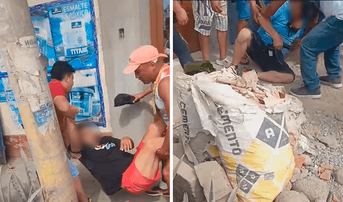 El policía y su padre habían comprado en una bodega cuando fueron interceptados. Foto: composición LR/difusión Policía y su padre son baleados en Puente Piedra: delincuentes los interceptaron para robarles su camioneta