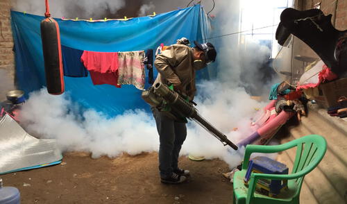 Fumigación evita la propagación del dengue.