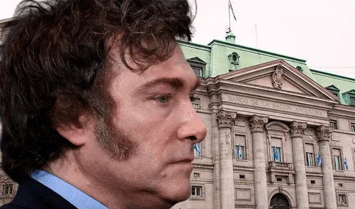 El Banco Nación había sido excluido de la lista de empresas a privatizar de la Ley Bases de Milei. Foto: France 24. El Banco Nación había sido excluido de la lista de empresas a privatizar de la Ley Bases de Milei. Foto: France 24.