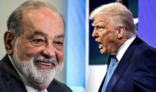 Los recientes enfrentamientos generaron comparaciones entre las fortunas de Slim y Trump. Foto: Composición LR/AFP. el hombre más rico de América Latina que critica a Trump y lo supera con una fortuna 15 veces mayor