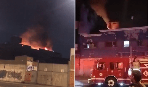 Incendio en edificio en La Victoria