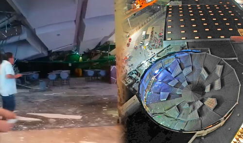 Continúan llevándose a cabo las labores de rescate en el centro comercial de Trujillo. Foto: Composición LR