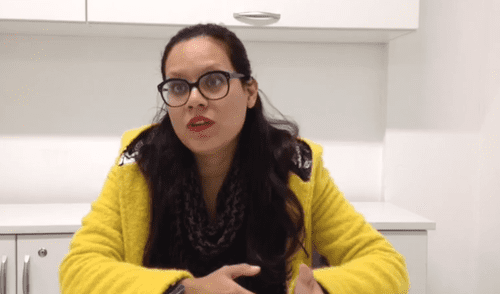 La internacionalista peruana conversó con La República. Fuente: Captura PUCP La internacionalista peruana conversó con La República. Fuente: Captura PUCP