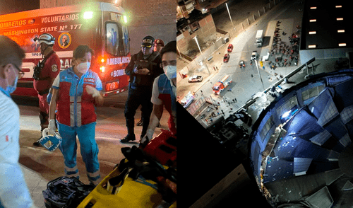 Bomberos continúan realizando labor de búsqueda y rescate en el Real Plaza Trujillo. Foto: composición / La República Bomberos continúan realizando labor de búsqueda y rescate en el Real Plaza Trujillo.