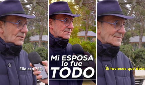 Un adulto mayor conmueve al recordar con amor a su esposa fallecida en un video viral. Foto: composición LR Viral de TikTok