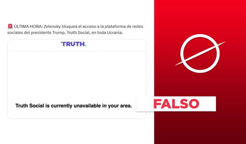 A febrero de 2025, Truth Social aún no ha extendido sus servicios a Ucrania. Foto: captura de X X