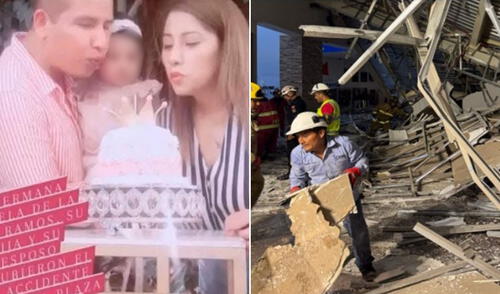 Policía muere junto a su esposa e hija de dos años tras colapso de techo en Real Plaza Trujillo