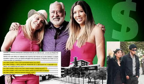 Izquierda, Teresa Dulanto, Roger Amuruz y su hija mayor Rosselli Amuruz. Abajo, Roshel y Gianflavio Amuruz, el día que fueron defenestrados del velorio de su propio padre. Luego, la viuda diría que “no sabía” de la existencia de los jóvenes Izquierda, Teresa Dulanto, Roger Amuruz y su hija mayor Rosselli Amuruz. Abajo, Roshel y Gianflavio Amuruz, el día que fueron defenestrados del velorio de su propio padre. Luego, la viuda diría que “no sabía” de la existencia de los jóvenes