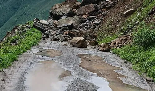 Reportan activación de quebradas en Canta. Reportan activación de quebradas en Canta.