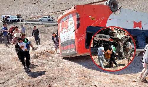 El bus se dirigía a la playa en Arequipa cuando sucedió el accidente de tránsito. Foto: Composición LR El bus se dirigía a la playa en Arequipa cuando sucedió el accidente de tránsito. Foto: Composición LR