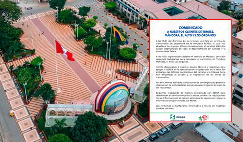 Corte de luz de Enosa