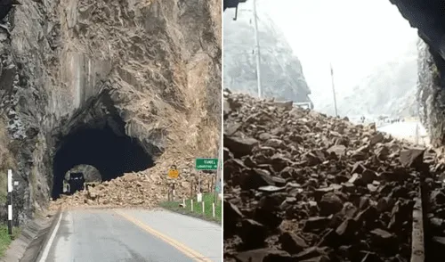 Derrumbe en Carretera Central