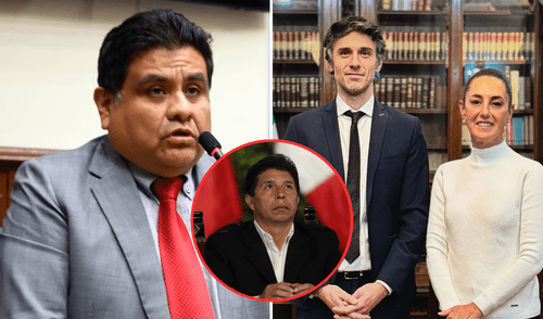 Congresista Juan Burgos pidió investigar al abogado argentino de Pedro Castillo tras reunión con la presidenta de México, Claudia Sheinbaum. | Composición LR. Congresista Juan Burgos pidió investigar al abogado argentino de Pedro Castillo tras reunión con la presidenta de México, Claudia Sheinbaum.