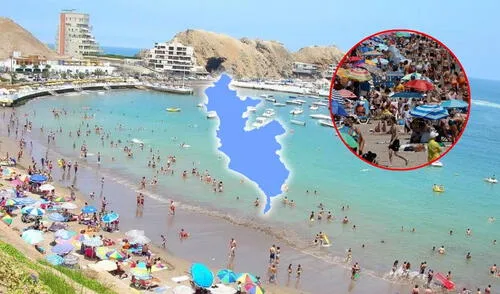 El sur de Lima colapsa por el turismo masivo y la falta de infraestructura en la playa Embajadores, conocida como el ‘Cancún limeño’. Foto: composición LR La playa Embajadores
