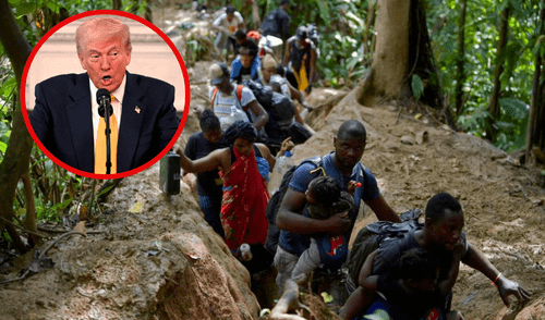 Decenas de migrantes venezolanos y colombianos que cruzaron el Darién rumbo a EE. UU. regresan a sus países por las estrictas políticas migratorias de Donald Trump. Foto: Composición LR/AFP/CNN Decenas de migrantes venezolanos y colombianos que cruzaron el Darién rumbo a EE. UU. regresan a sus países por las estrictas políticas migratorias de Donald Trump. Foto: Composición LR/AFP/CNN