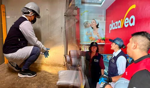Clausura de Plaza Vea en Molina Plaza por incumplir normas técnicas y sanitarias. Foto: Municipalidad de La Molina. Cierran supermercado Plaza Vea en centro comercial Molina Plaza tras operativo de fiscalización
