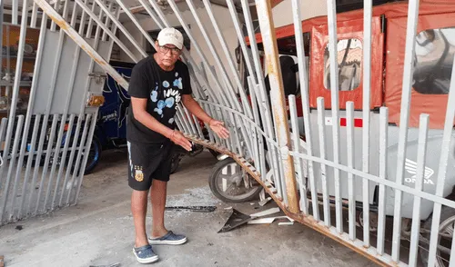 Estructura de la vivienda terminó dañada. Foto: Almendra Ruesta/La República Accidente en Piura