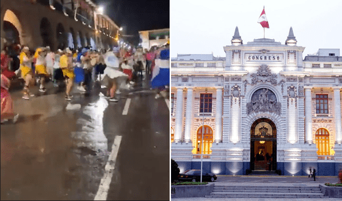 Congreso es rechazado en carnavales en Ayacucho 2025. Foto: Composición/LR Congreso, Ayacucho, carnavales
