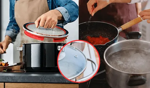 Las tapas de ollas suelen tener pequeños agujeros para liberar el vapor. Foto: Composición LR/La Casa del Electrodoméstico.
