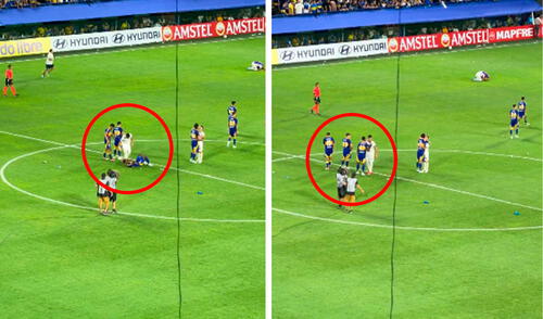 Carlos Zambrano consoló a Luis Advíncula tras eliminación de Boca Juniors. Foto: captura de Olé Carlos Zambrano consoló a Luis Advíncula tras eliminación de Boca Juniors. Foto: captura de Olé