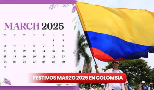 Festivos de marzo 2025 en Colombia