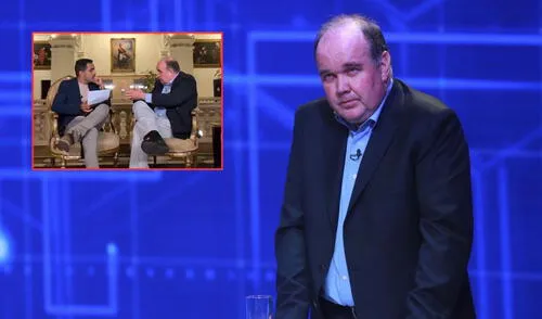 López Aliaga perdió los papeles en la entrevista con Fernando Llanos al ser consultado por la denuncia contra Cipriani | Composición: LR. López Aliaga perdió los papeles en la entrevista con Fernando Llanos al ser consultado por la denuncia contra Cipriani