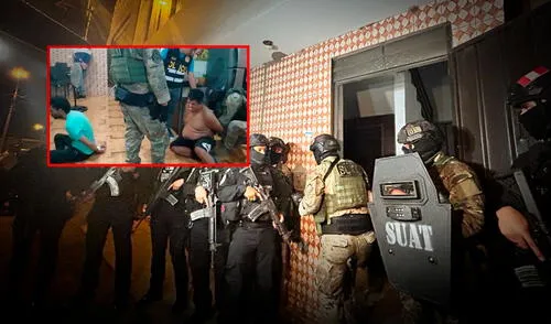 La Policía Nacional reveló detalles de la captura de la banda criminal que secuestró a la empresaria en San Martín de Porres. Foto: Composición LR