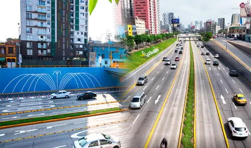 Renovación de la emblemática Vía Expresa Luis Bedoya Reyes en Lima. Foto: composición LR/MML Vía Expresa Luis Bedoya Reyes