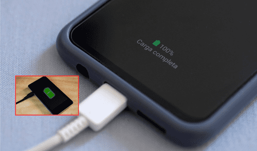 Muchos expertos en tecnología y baterías afirman que cargar el celular hasta el 100% de manera constante puede reducir la vida útil de la batería a largo plazo. Foto: composición LR/Semana.com/América TV Muchos expertos en tecnología y baterías afirman que cargar el celular hasta el 100% de manera constante puede reducir la vida útil de la batería a largo plazo. Foto: composición LR/Semana.com/América TV