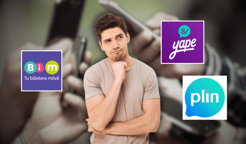 persona con bim, yape y plin