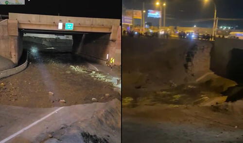 La Municipalidad de Punta Hermosa invocó a los vecinos a mantener la calma ante el huaico que se registra en el distrito. Foto: composición LR Alerta en Punta Hermosa: huaico de mediana magnitud se registra en zona urbana por activación de quebrada Malanche