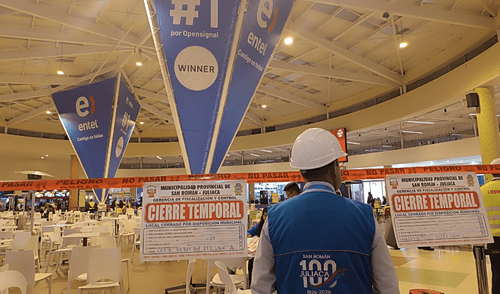 Se detectaron riesgos inminentes en la seguridad. Foto: Municipalidad de San Román cierre temporal