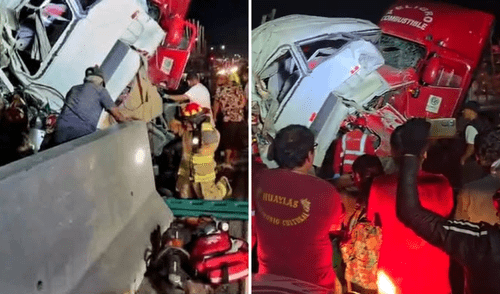 Triple choque en Chancay deja un saldo preliminar de 3 fallecidos. Foto: Composición LR Accidente en Chancay deja al menos 3 fallecidos