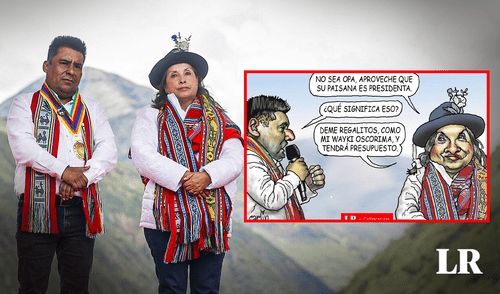 La Carlincatura de hoy refleja las controversiales declaraciones de la presidenta Dina Boluarte al llamar "opa" al gobernador Percy Godoy en Apurímac. | Composición: Jazmín Ceras / La República. La Carlincatura de hoy refleja las controversiales declaraciones de la presidenta Dina Boluarte al llamar "opa" al gobernador Percy Godoy en Apurímac.